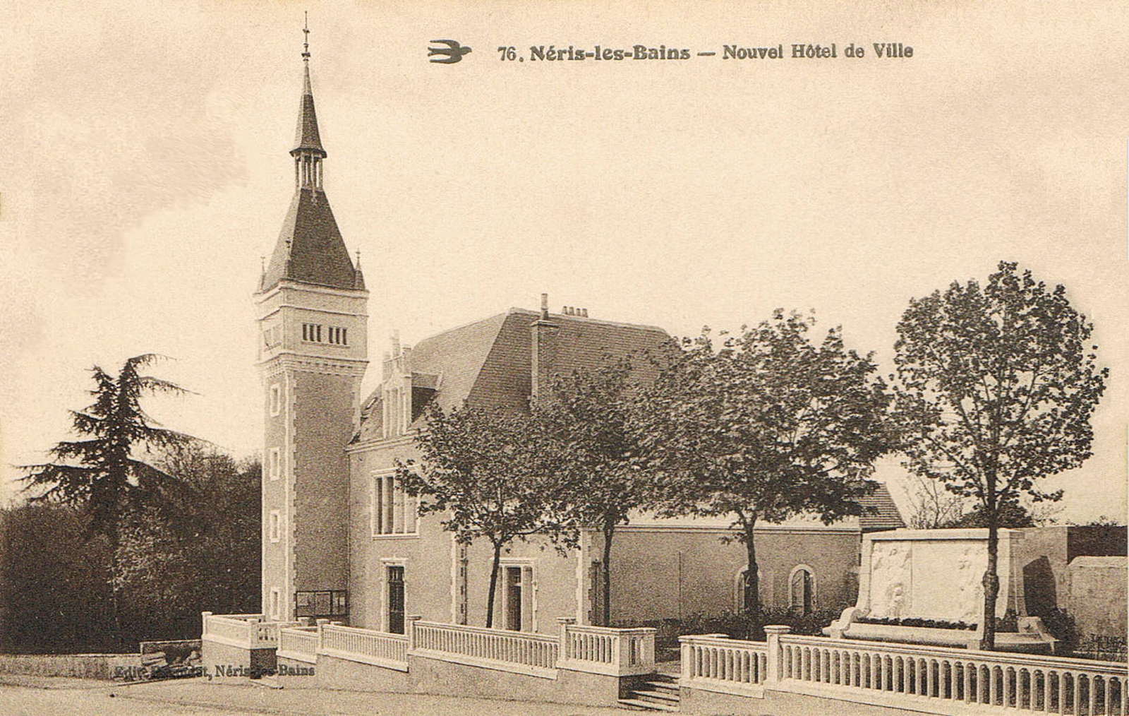 Photos et carte postales anciennes de NérislesBains Mairie de NérislesBains et sa ville
