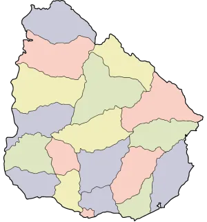 Los 19 departamentos uruguayos